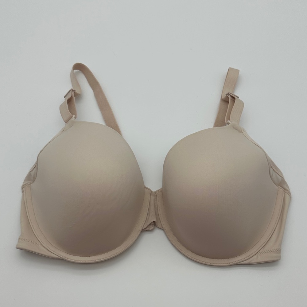 Warner's Simply Perfect Underarm Smoothing Mesh Panel Underwire Beige Bra